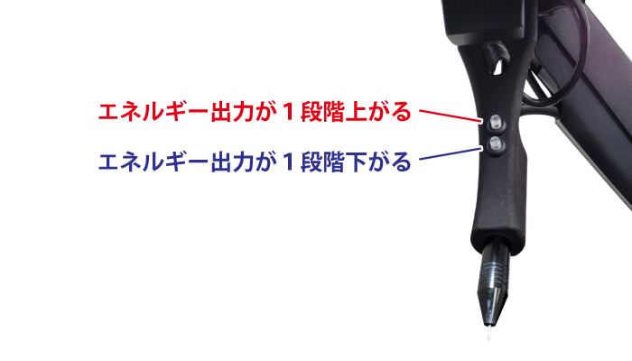 100cのディスプレイ画面 ワークピースを選択